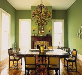 Cape Cod painter - show off beautiful sage green dining room.