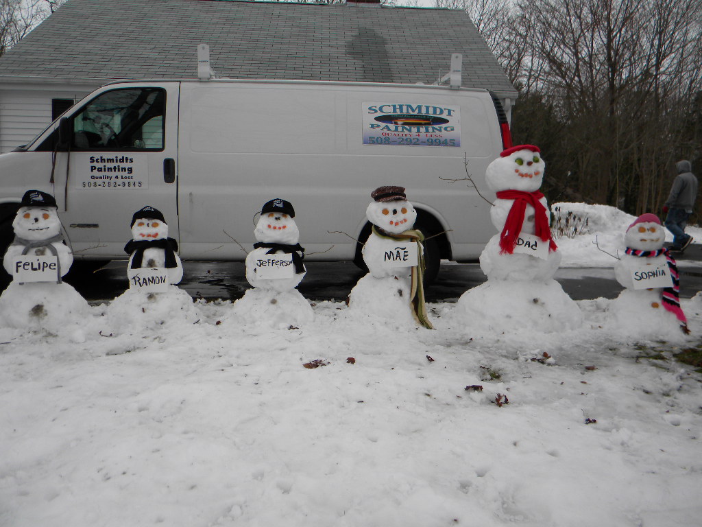 painting companies cape cod show painting van and 6 snowmen